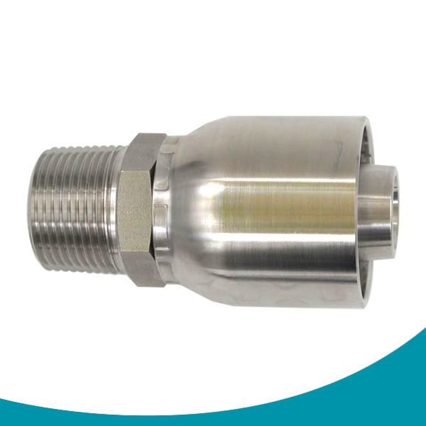 43 series stainless steel male npt hydraulic hose coupling