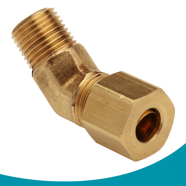 compression fittings 45 degree elbow