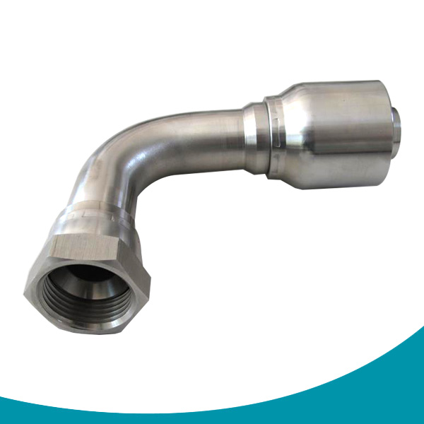 female jic swivel 90 elbow stainless steel crimping fittings