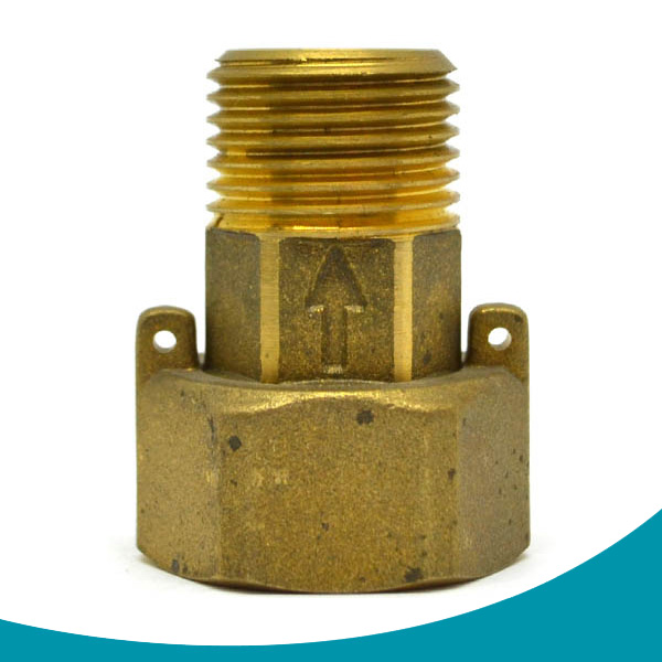water meter fittings with check valves