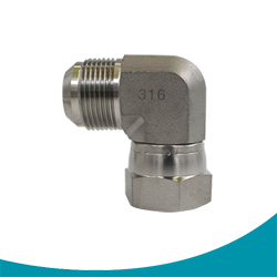 male jic to female jic swivel 90 elbow stainless steel precision pipe fittings