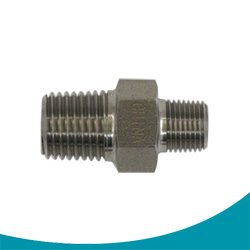 male pipe to male pipe stainless steel hex nipple npt union