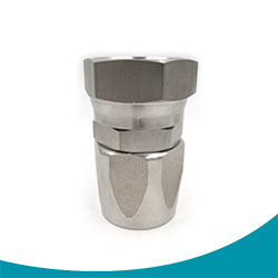 stainless steel female jic swivel 37 degree reusable hose fittings